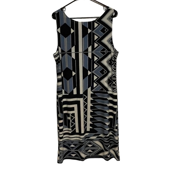 R&M Richards Periwinkle Jacket Dress Puff Print Sleeveless Mini Dress Size 14 - Picture 8 of 8